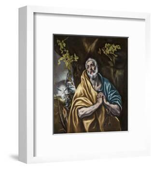 The Penitent Saint Peter, C.1590-95-El Greco-Framed Giclee Print