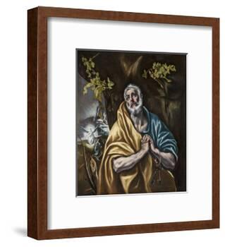 The Penitent Saint Peter, C.1590-95-El Greco-Framed Giclee Print