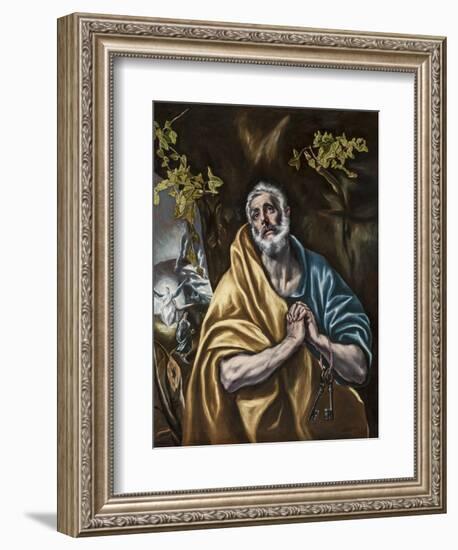 The Penitent Saint Peter, C.1590-95-El Greco-Framed Giclee Print