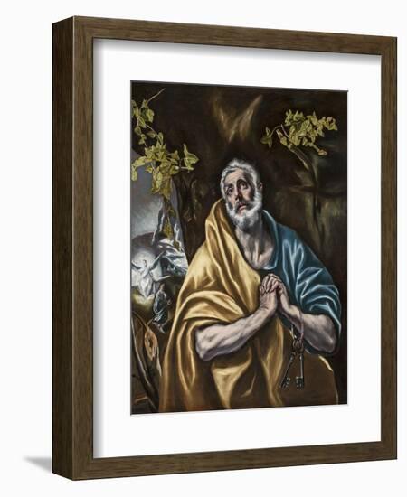 The Penitent Saint Peter, C.1590-95-El Greco-Framed Giclee Print