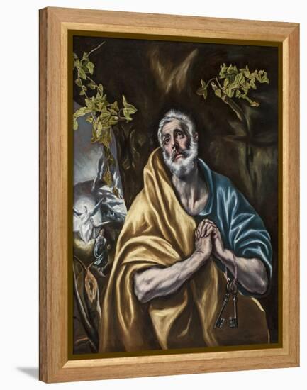 The Penitent Saint Peter, C.1590-95-El Greco-Framed Premier Image Canvas