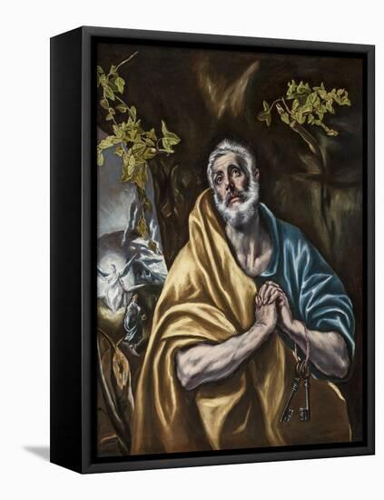 The Penitent Saint Peter, C.1590-95-El Greco-Framed Premier Image Canvas