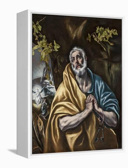 The Penitent Saint Peter, C.1590-95-El Greco-Framed Premier Image Canvas