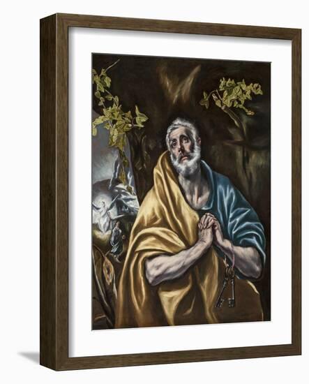 The Penitent Saint Peter, C.1590-95-El Greco-Framed Giclee Print