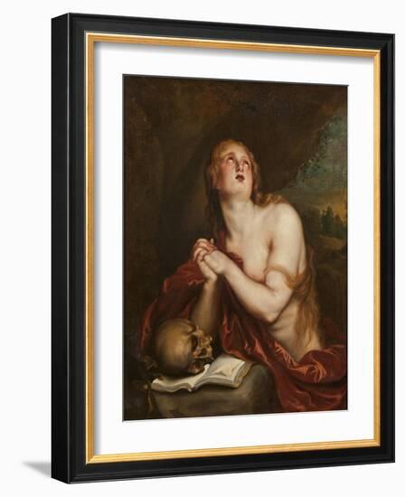 The Penitent St. Mary Magdalene, c.1630-40-Anthony van Dyck-Framed Giclee Print