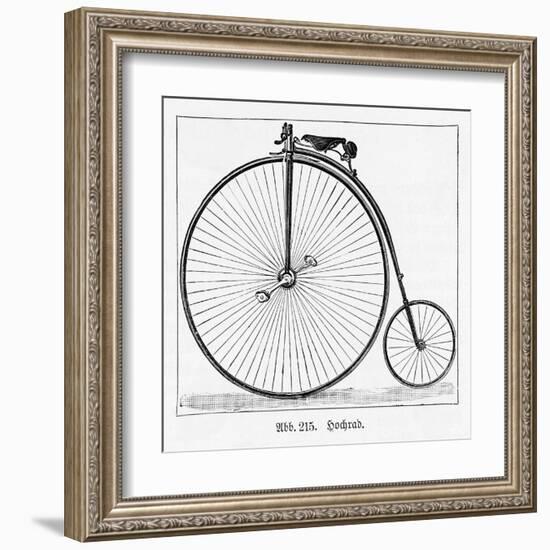 The Penny Farthing Bicycle-null-Framed Art Print