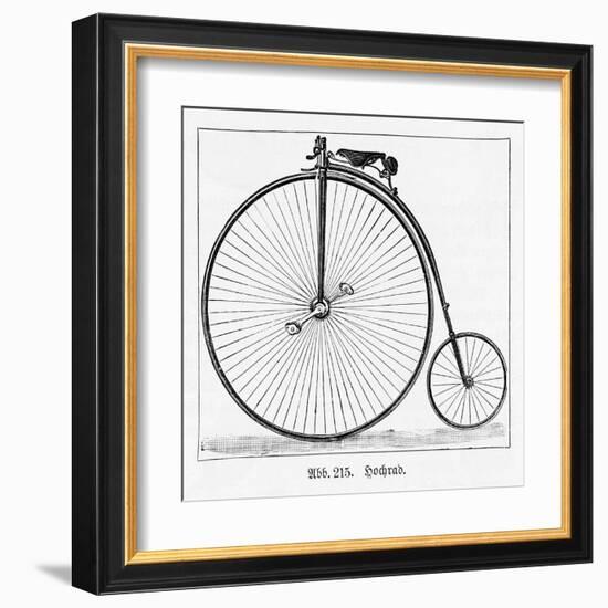 The Penny Farthing Bicycle-null-Framed Art Print