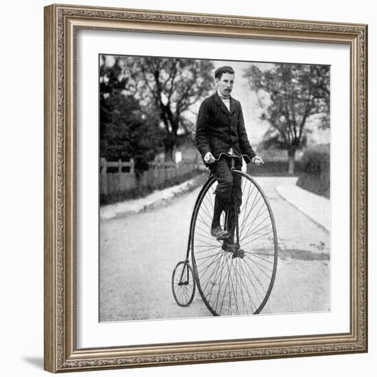 The 'Penny Farthing' or 'Ordinary' Bicycle of the 1870's-null-Framed Photographic Print