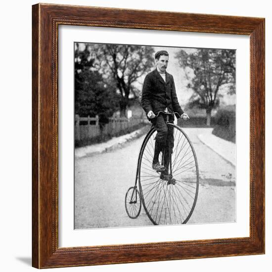 The 'Penny Farthing' or 'Ordinary' Bicycle of the 1870's-null-Framed Photographic Print