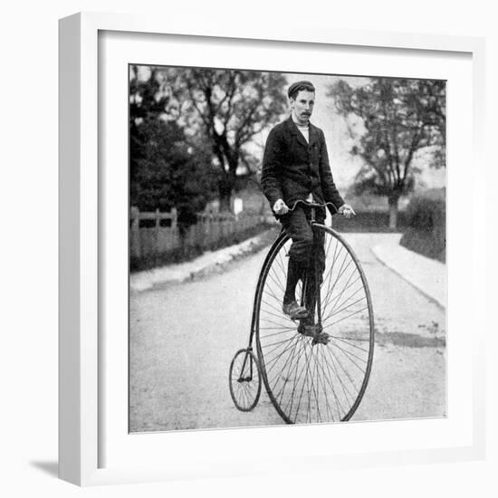 The 'Penny Farthing' or 'Ordinary' Bicycle of the 1870's-null-Framed Photographic Print