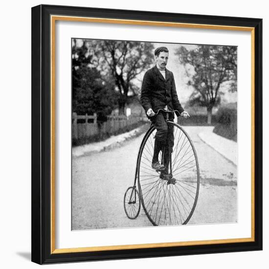 The 'Penny Farthing' or 'Ordinary' Bicycle of the 1870's-null-Framed Photographic Print