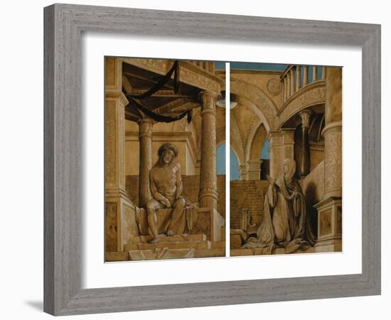 The Pensive Christ and the Virgin Mary Grieving, C.1518-20-Hans Holbein the Younger-Framed Giclee Print