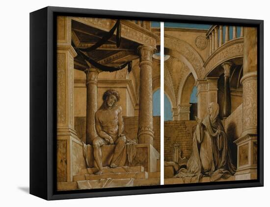 The Pensive Christ and the Virgin Mary Grieving, C.1518-20-Hans Holbein the Younger-Framed Premier Image Canvas