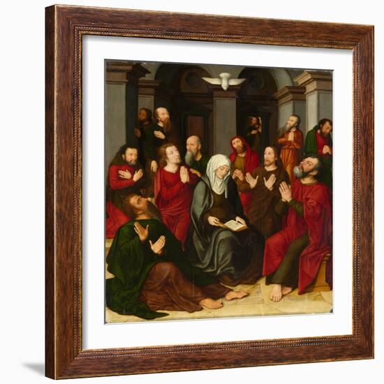 The Pentecost, 16Th Century (Oil on Panel)-Ambrosius Benson-Framed Giclee Print