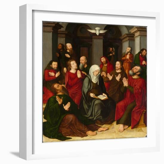 The Pentecost, 16Th Century (Oil on Panel)-Ambrosius Benson-Framed Giclee Print