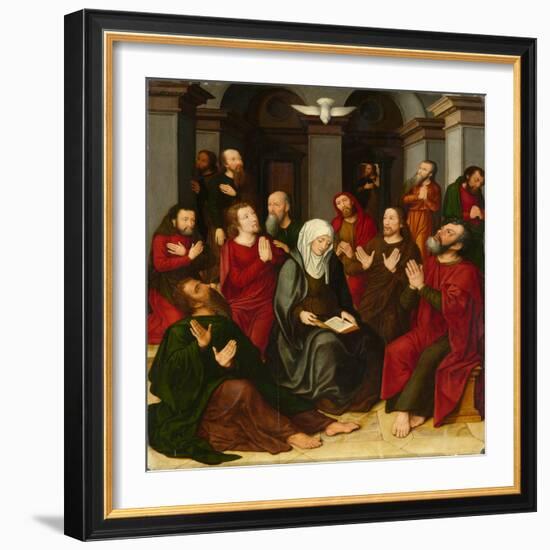 The Pentecost, 16Th Century (Oil on Panel)-Ambrosius Benson-Framed Giclee Print