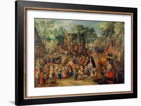 The Pentecost Bride Game, C. 1620-Pieter Brueghel the Younger-Framed Giclee Print