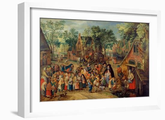 The Pentecost Bride Game, C. 1620-Pieter Brueghel the Younger-Framed Giclee Print