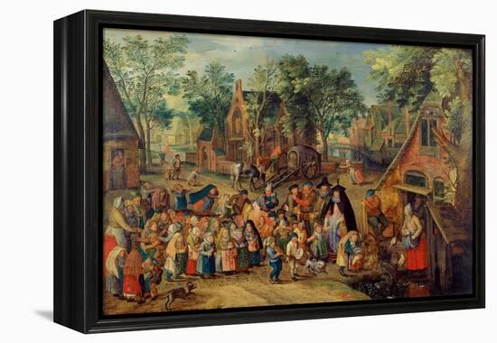 The Pentecost Bride Game, C. 1620-Pieter Brueghel the Younger-Framed Premier Image Canvas