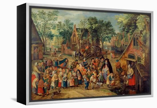 The Pentecost Bride Game, C. 1620-Pieter Brueghel the Younger-Framed Premier Image Canvas