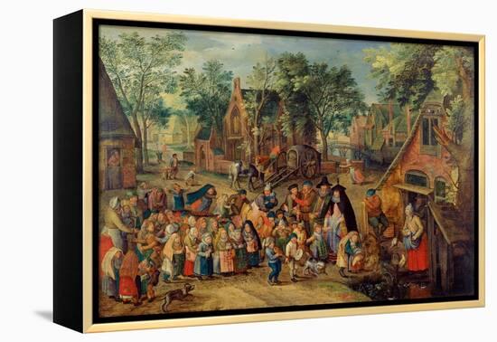 The Pentecost Bride Game, C. 1620-Pieter Brueghel the Younger-Framed Premier Image Canvas