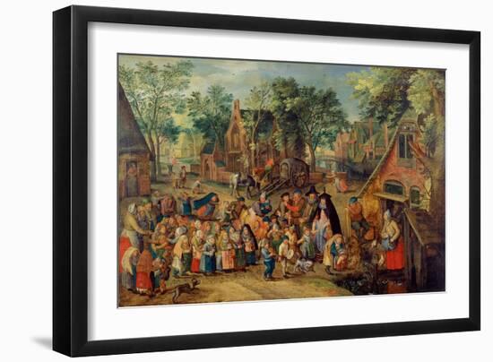The Pentecost Bride Game, C. 1620-Pieter Brueghel the Younger-Framed Premium Giclee Print