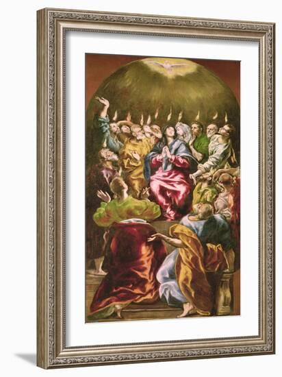 The Pentecost, circa 1604-14-El Greco-Framed Giclee Print