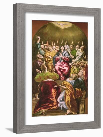 The Pentecost, circa 1604-14-El Greco-Framed Giclee Print