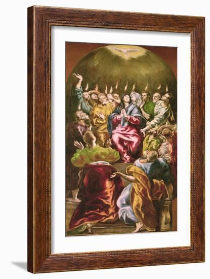 The Pentecost, circa 1604-14-El Greco-Framed Giclee Print