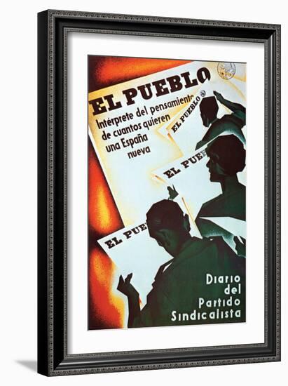 The People Represent the Thinking of Those Who Want a New Spain-Arturo Ballester-Framed Art Print