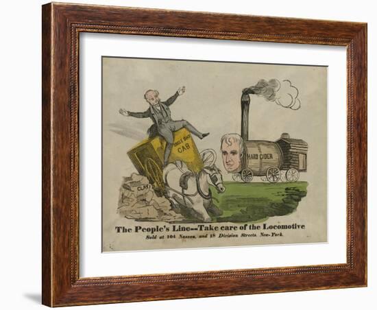 The people's line--Take care of the locomotive, 1840-American School-Framed Giclee Print