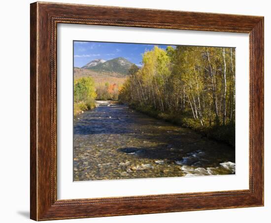 The Percy Peaks rise above Nash Stream, Stark, New Hampshire, USA-Jerry & Marcy Monkman-Framed Photographic Print