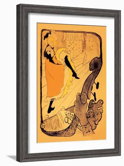 The Performance of Jane Avril-Henri de Toulouse-Lautrec-Framed Art Print