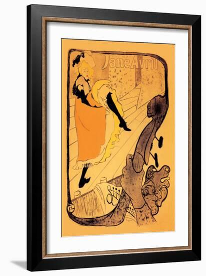 The Performance of Jane Avril-Henri de Toulouse-Lautrec-Framed Art Print