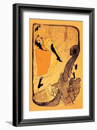 The Performance of Jane Avril-Henri de Toulouse-Lautrec-Framed Art Print