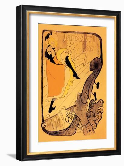 The Performance of Jane Avril-Henri de Toulouse-Lautrec-Framed Art Print