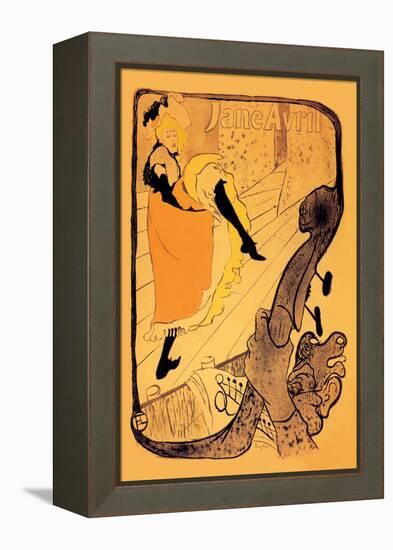 The Performance of Jane Avril-Henri de Toulouse-Lautrec-Framed Stretched Canvas