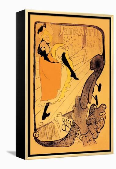 The Performance of Jane Avril-Henri de Toulouse-Lautrec-Framed Stretched Canvas
