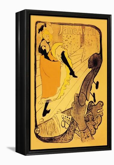 The Performance of Jane Avril-Henri de Toulouse-Lautrec-Framed Stretched Canvas