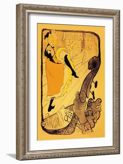 The Performance of Jane Avril-Henri de Toulouse-Lautrec-Framed Art Print