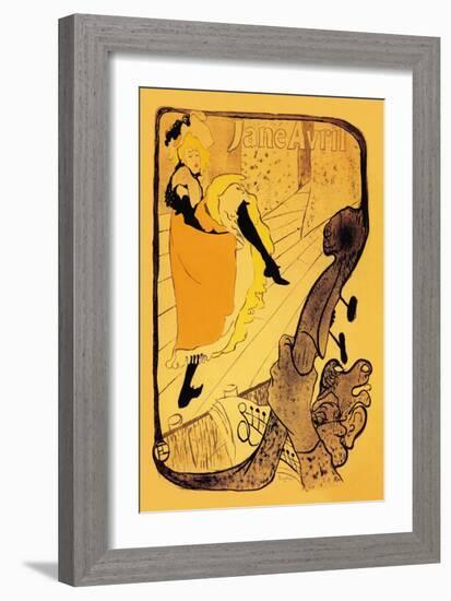 The Performance of Jane Avril-Henri de Toulouse-Lautrec-Framed Art Print