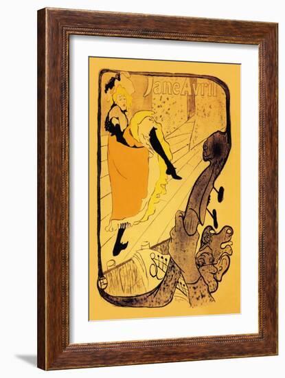 The Performance of Jane Avril-Henri de Toulouse-Lautrec-Framed Art Print