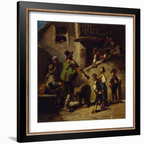 The Performing Bear, about 1868-Carl Spitzweg-Framed Giclee Print