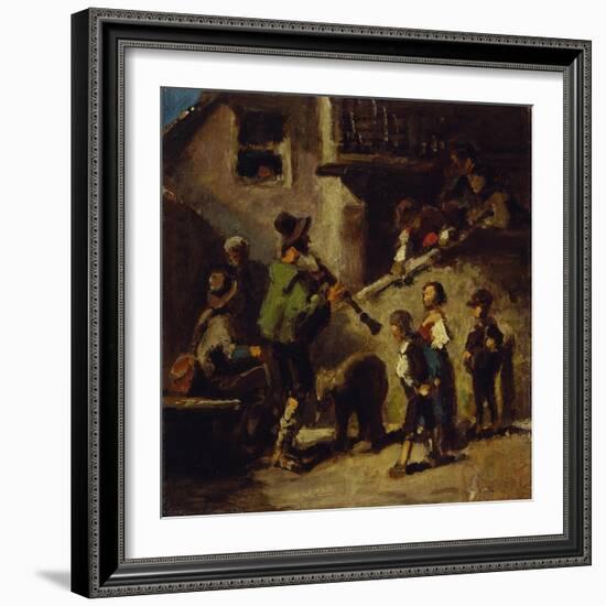 The Performing Bear, about 1868-Carl Spitzweg-Framed Giclee Print