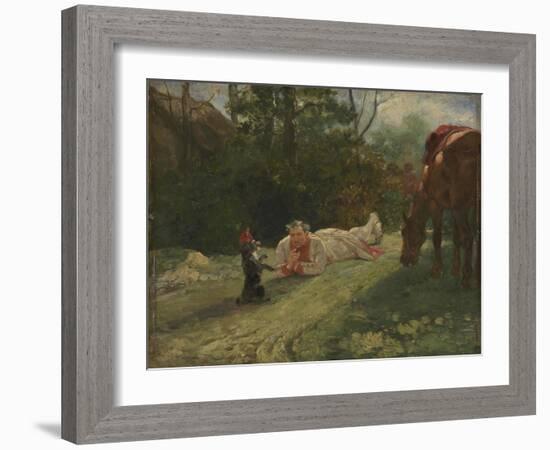 The Performing Dog, C. 1875-John Lewis Brown-Framed Giclee Print