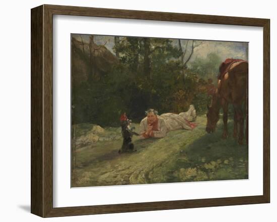 The Performing Dog, C. 1875-John Lewis Brown-Framed Giclee Print