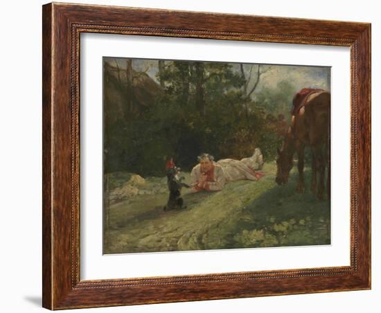 The Performing Dog, C. 1875-John Lewis Brown-Framed Giclee Print