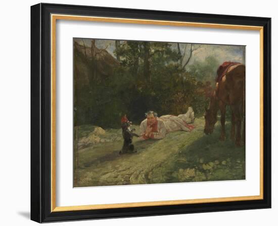 The Performing Dog, C. 1875-John Lewis Brown-Framed Giclee Print