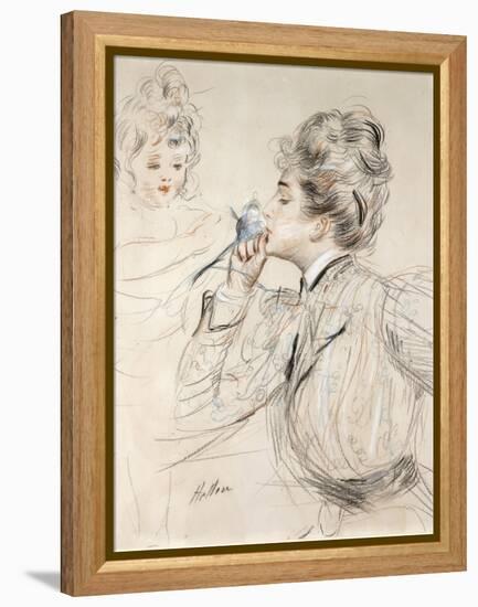 The Perfume (Charcoal, Pastel and Sanguine on Cardboard, 19Th-20Th Century)-Paul Cesar Helleu-Framed Premier Image Canvas