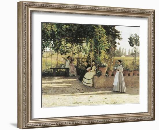 The Pergola, 1868-Silvestro Lega-Framed Giclee Print